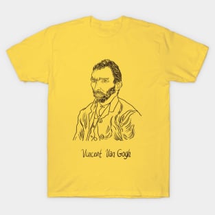 Vincent Van Gogh Self Portrait sketch gift T-Shirt